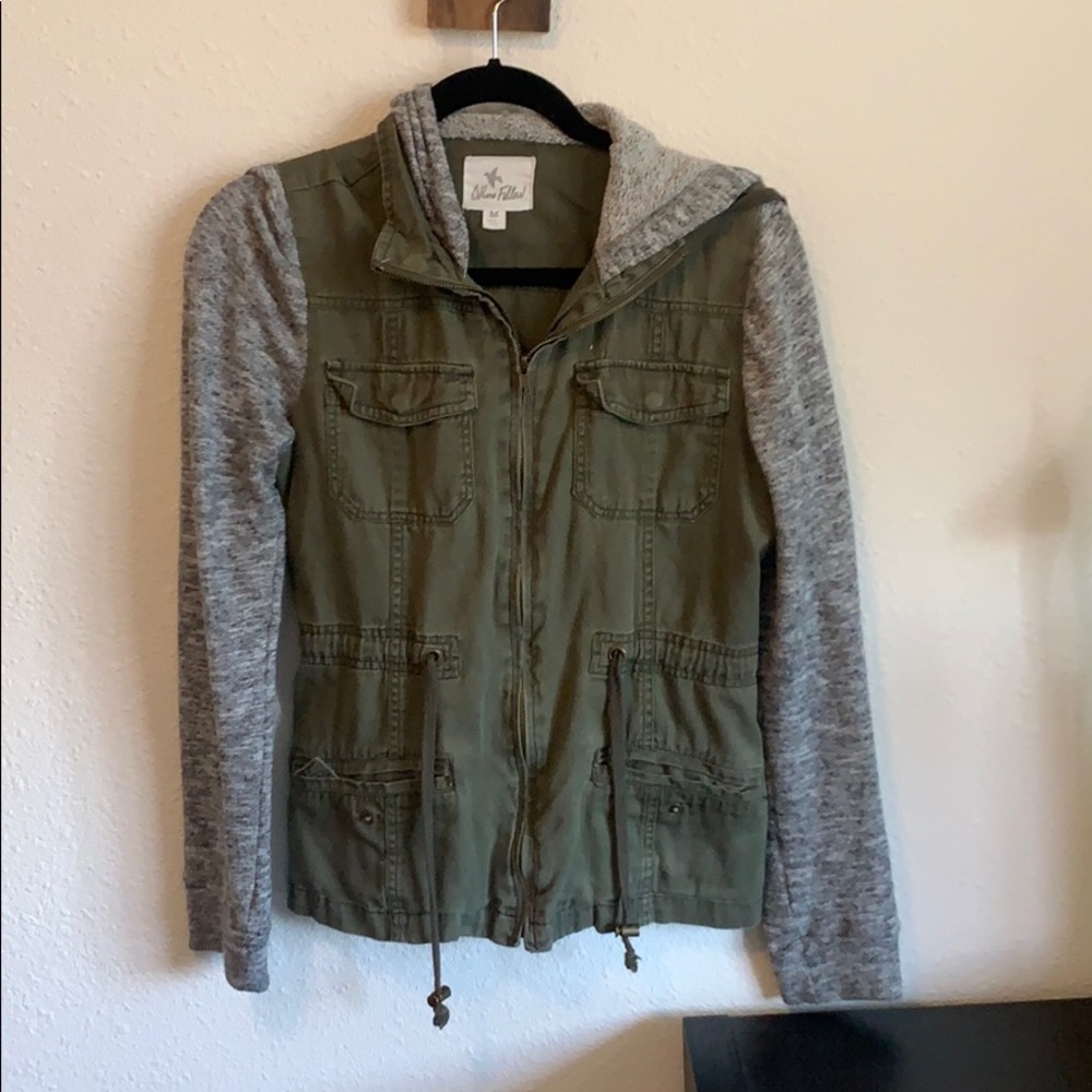 Others Follow Green and Gray Army Jacket